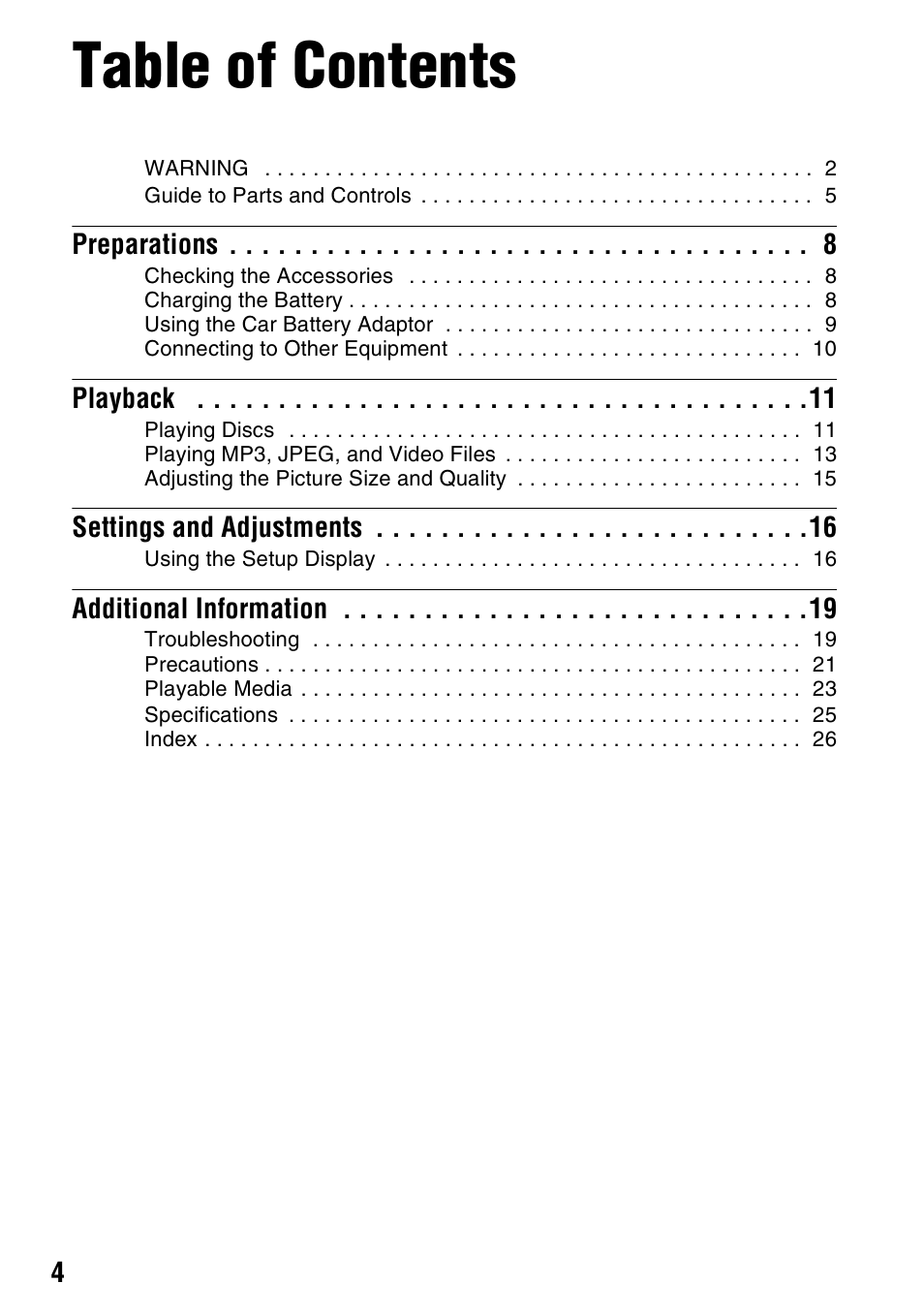 Sony DVP-FX970 User Manual | Page 4 / 32