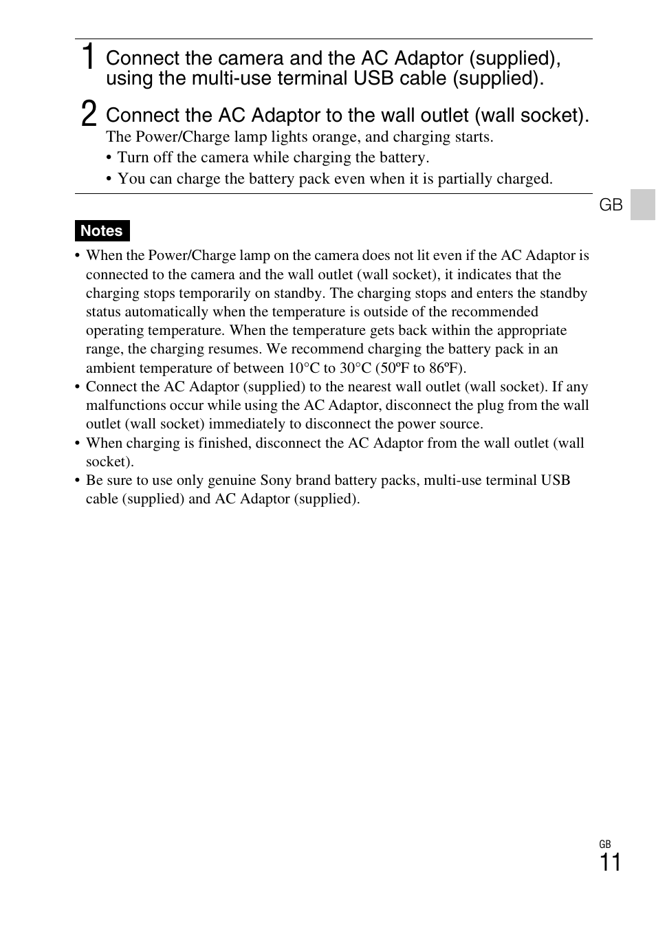 Sony CYBER-SHOT DSC-HX9/HX9V User Manual | Page 11 / 64