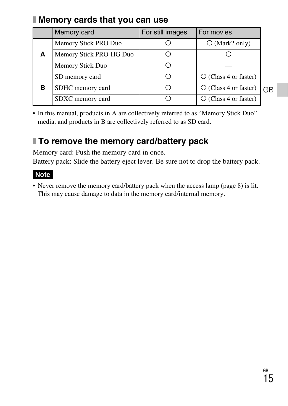 Sony CYBER-SHOT DSC-HX9/HX9V User Manual | Page 15 / 64