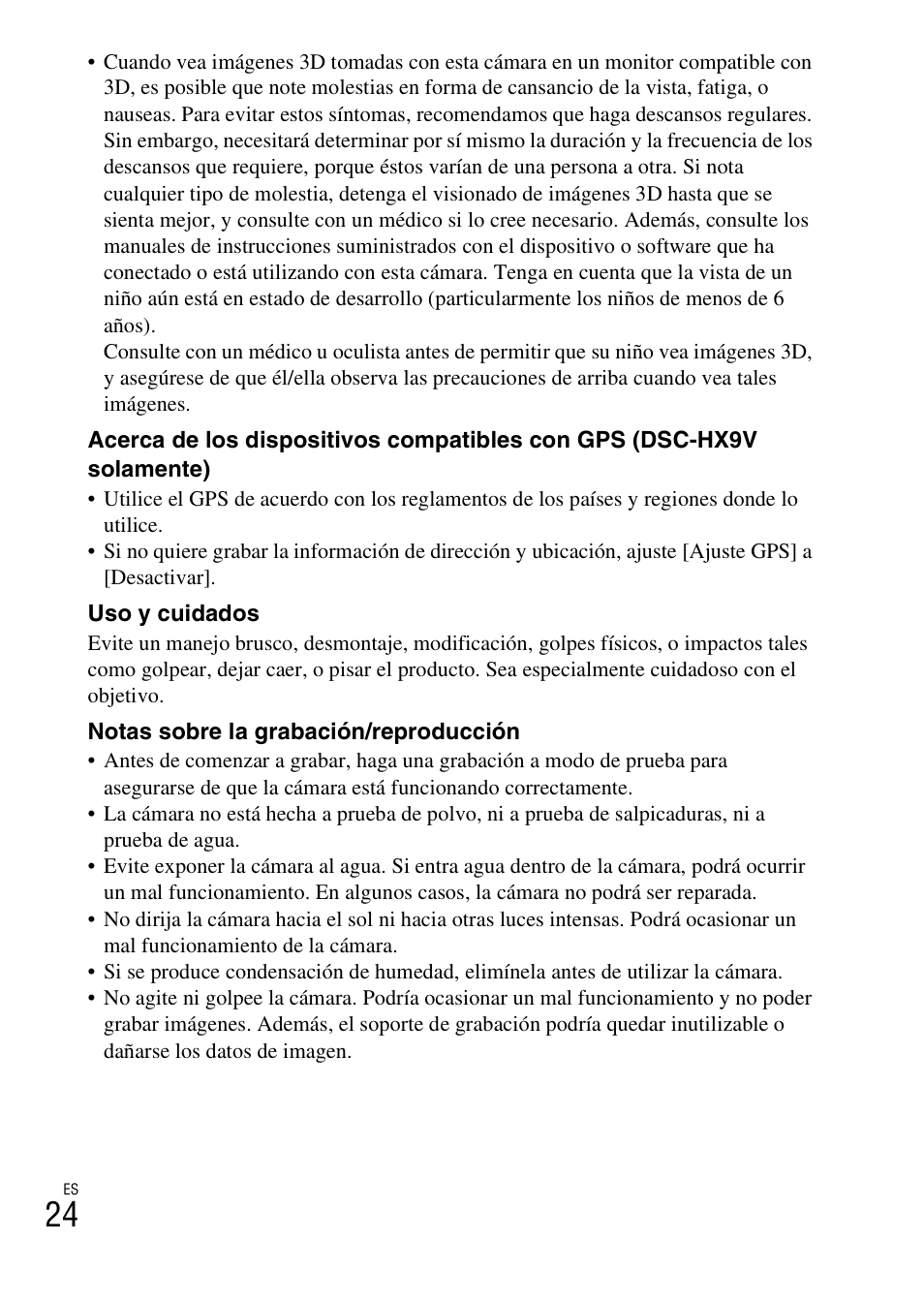 Sony CYBER-SHOT DSC-HX9/HX9V User Manual | Page 54 / 64