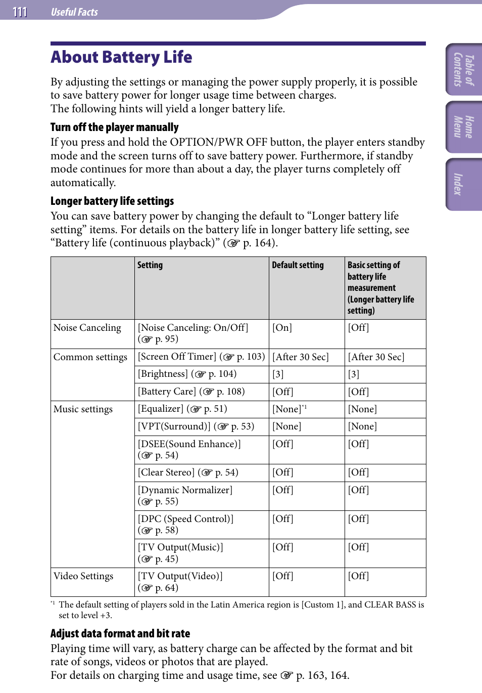 Useful facts, About battery life | Sony A846 User Manual | Page 111 / 169