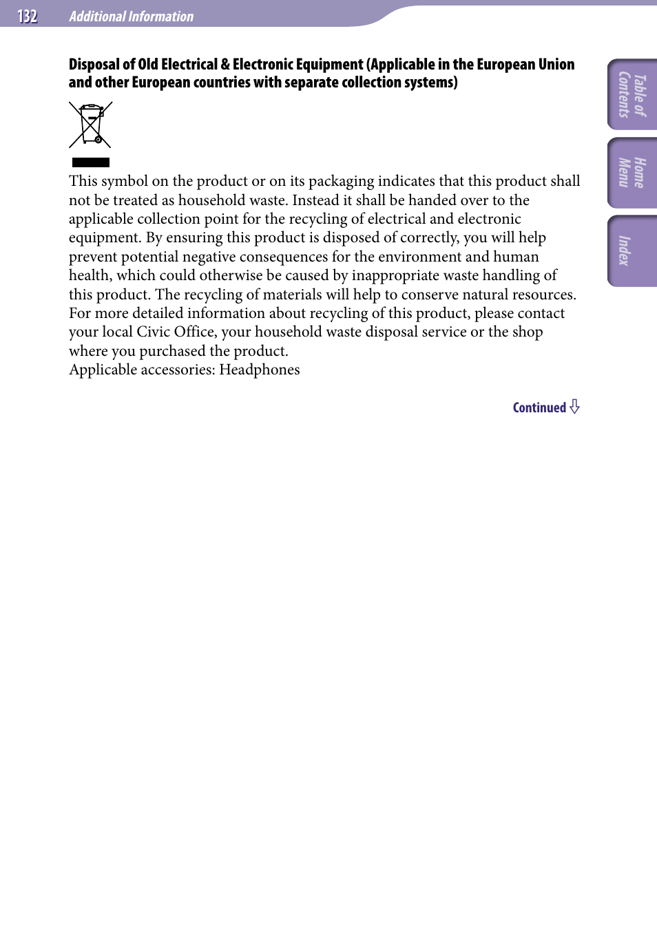 Sony A846 User Manual | Page 132 / 169