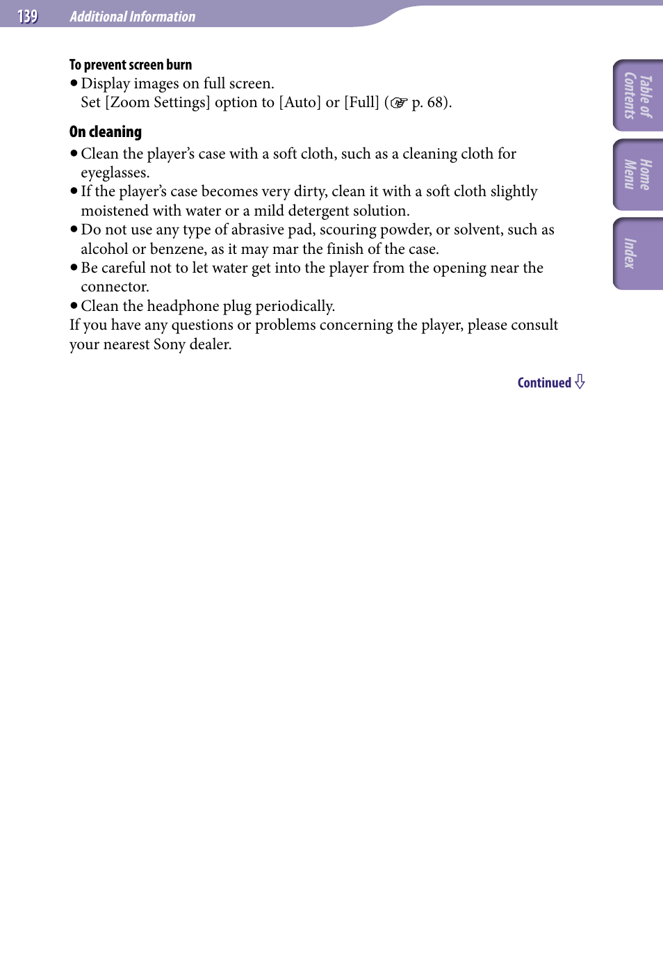 Sony A846 User Manual | Page 139 / 169