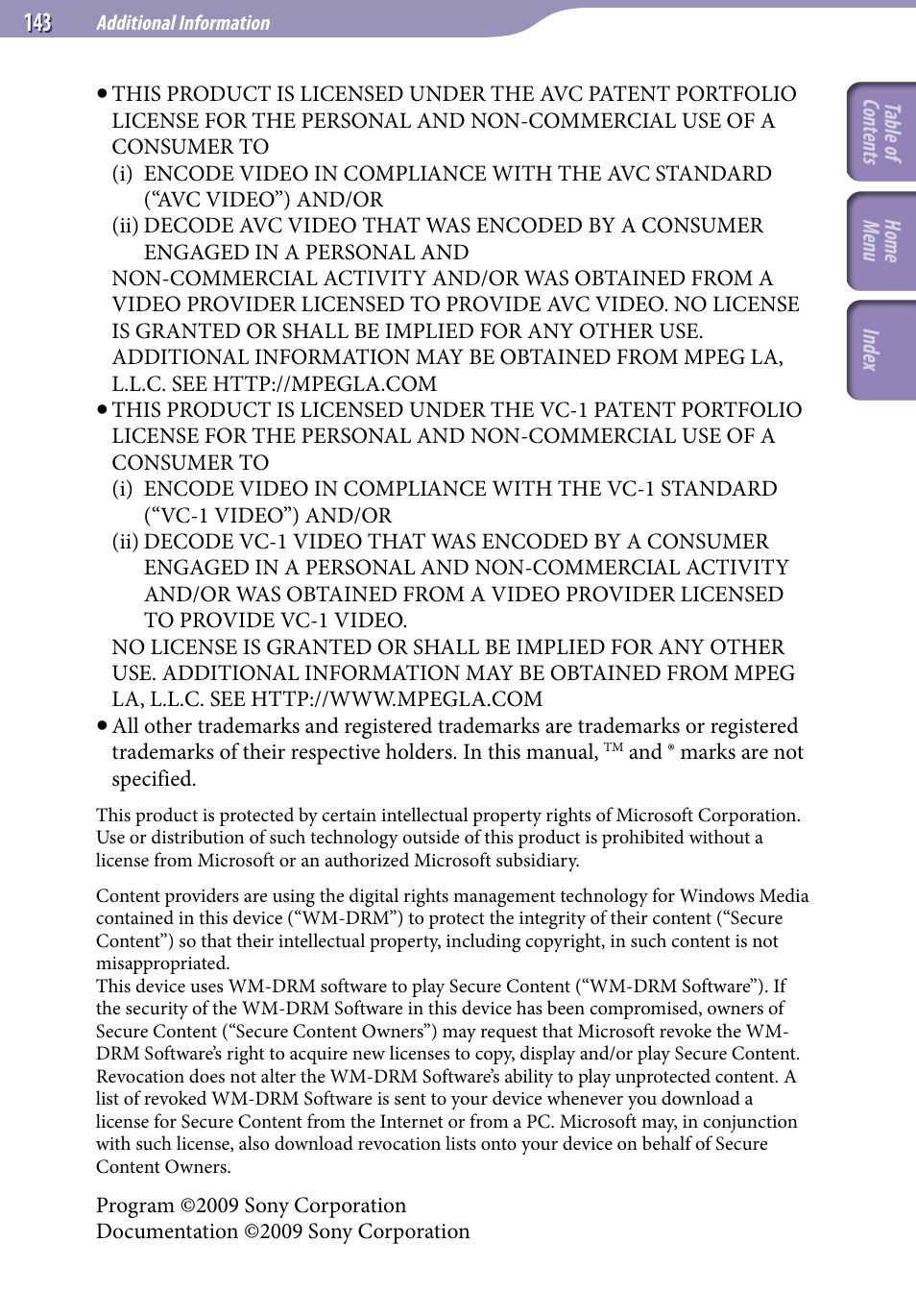 Sony A846 User Manual | Page 143 / 169