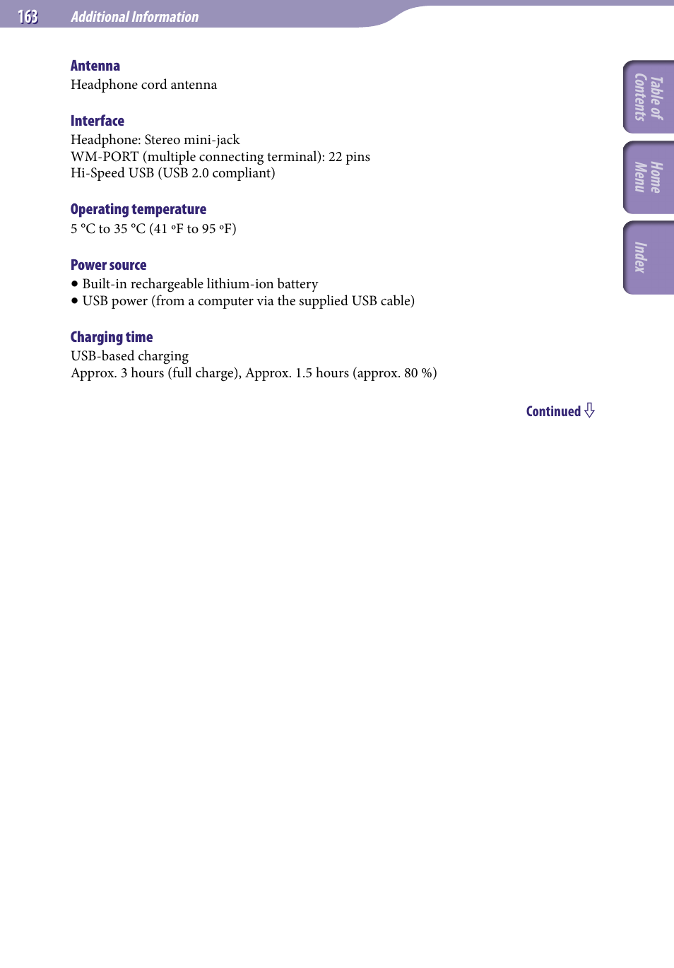 Sony A846 User Manual | Page 163 / 169