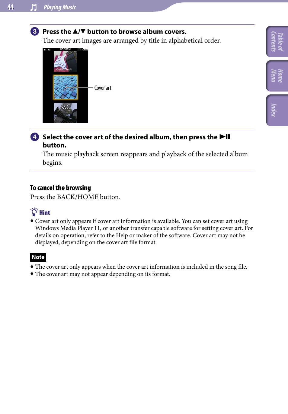 Sony A846 User Manual | Page 44 / 169