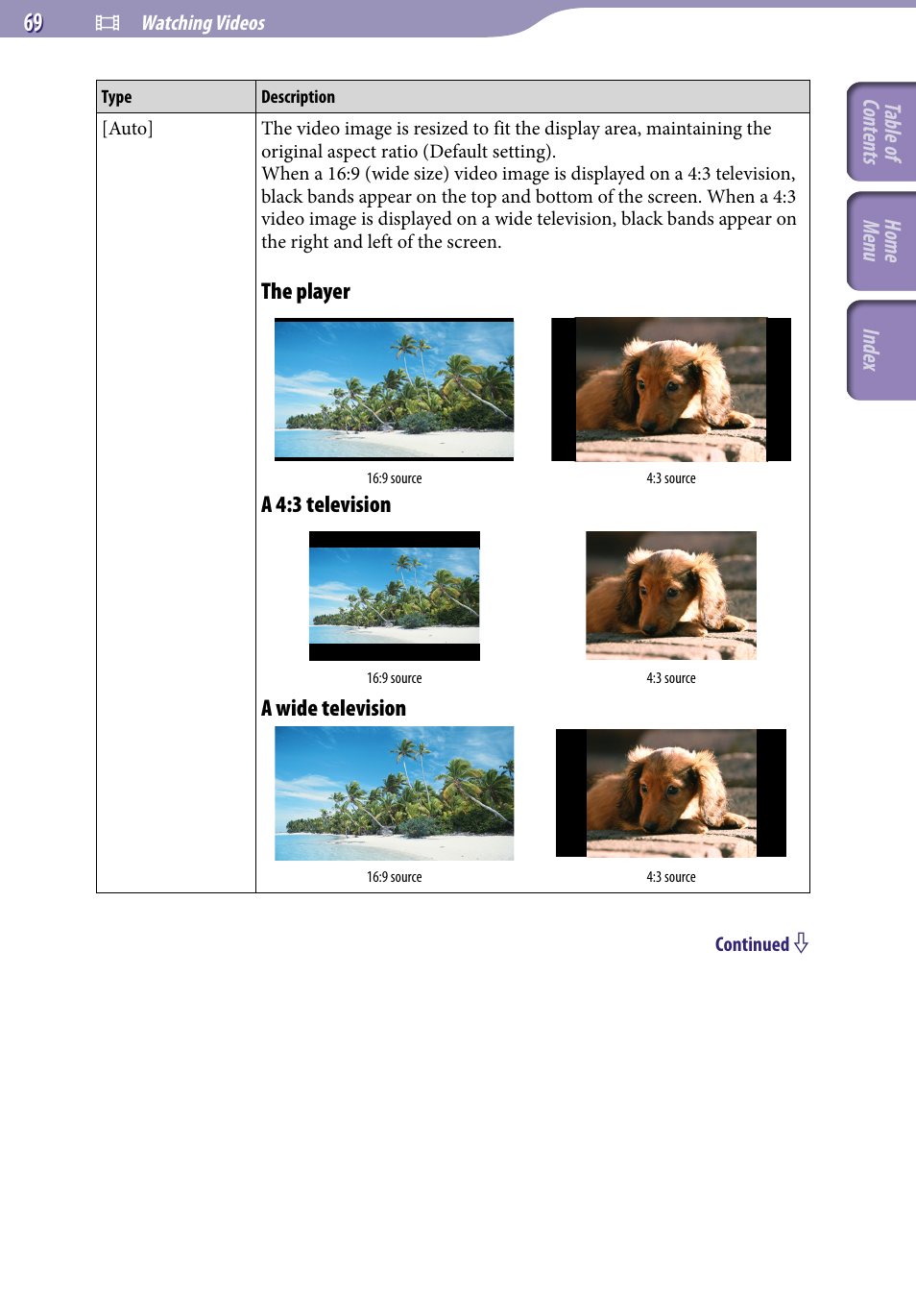 Sony A846 User Manual | Page 69 / 169