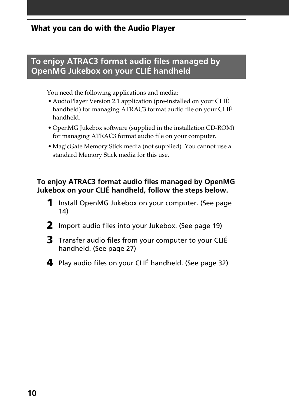 Sony PEG-N760C User Manual | Page 10 / 119