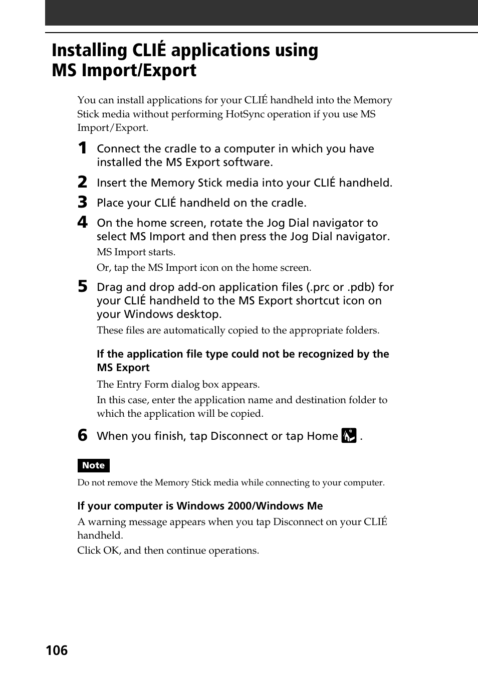 Sony PEG-N760C User Manual | Page 106 / 119