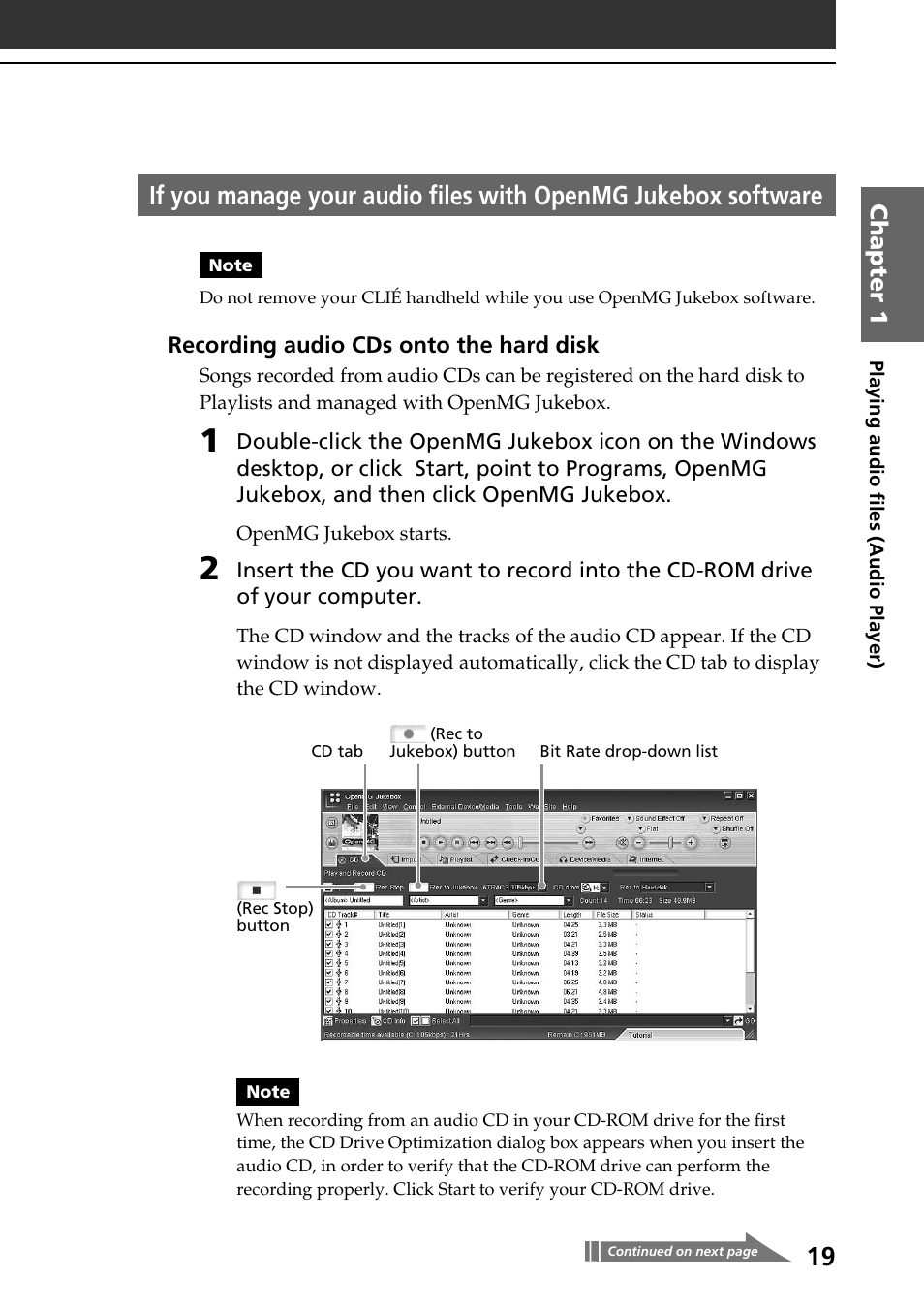 Sony PEG-N760C User Manual | Page 19 / 119