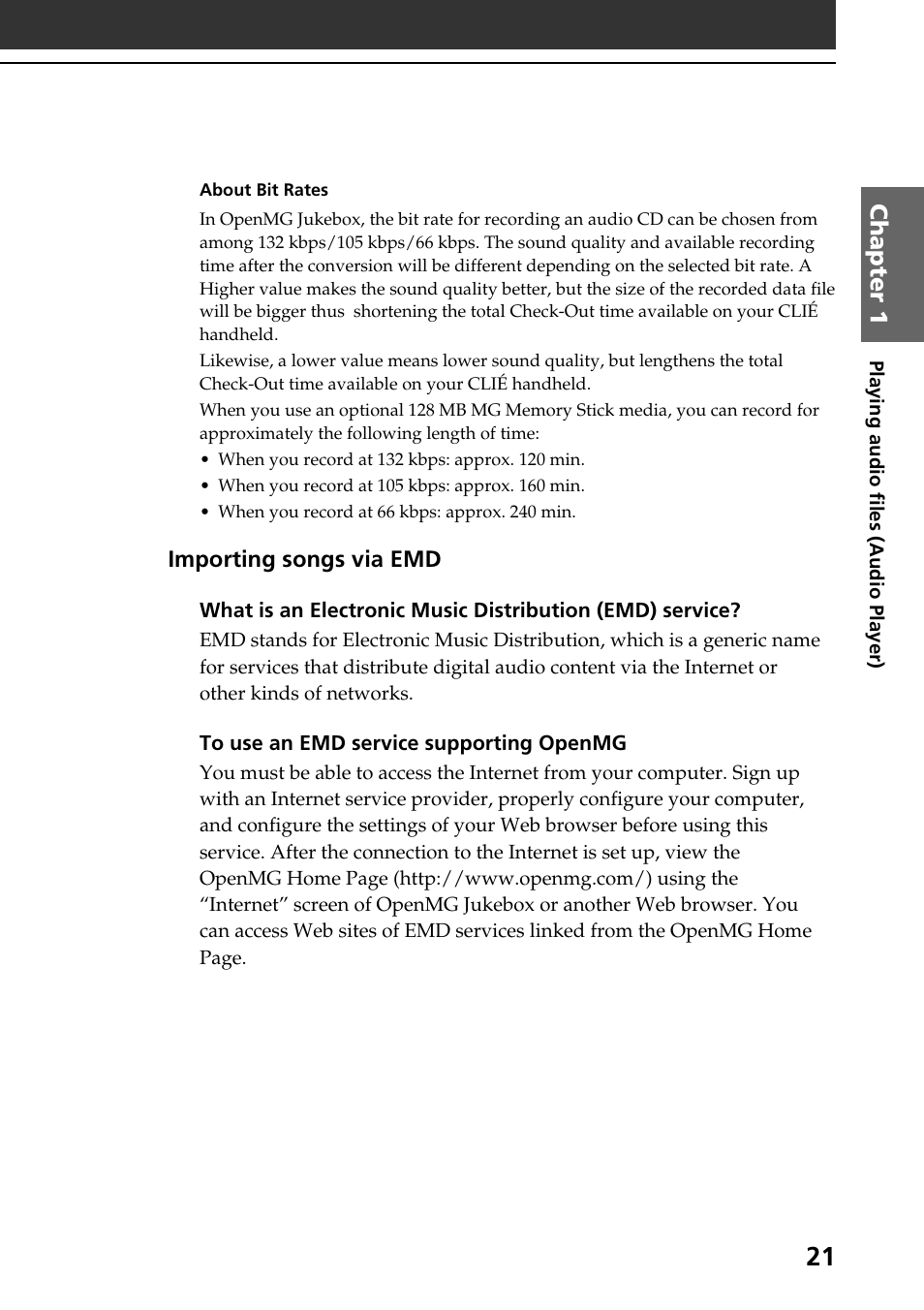 Sony PEG-N760C User Manual | Page 21 / 119