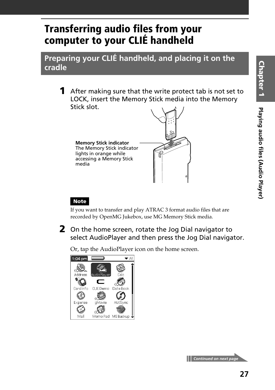 Sony PEG-N760C User Manual | Page 27 / 119