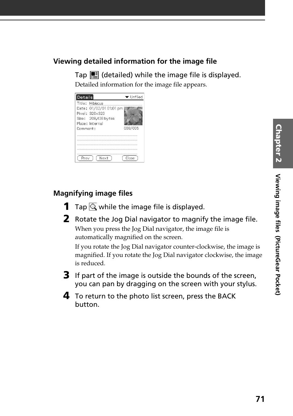 Sony PEG-N760C User Manual | Page 71 / 119