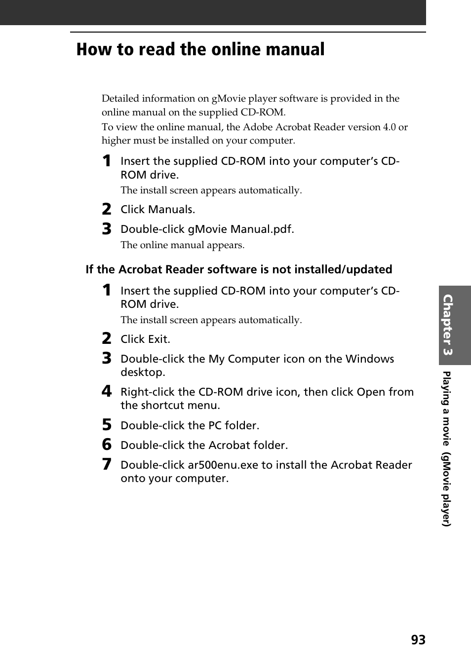 How to read the online manual | Sony PEG-N760C User Manual | Page 93 / 119