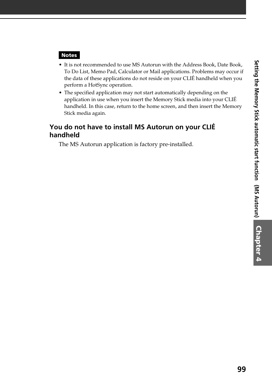 Chapter 4 | Sony PEG-N760C User Manual | Page 99 / 119