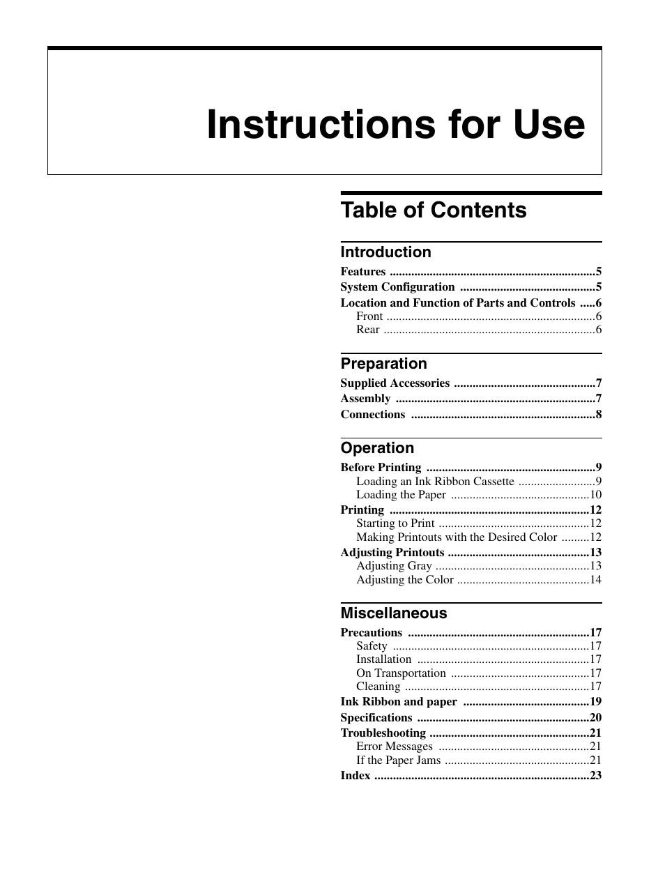 Sony UP-D77MD User Manual | Page 4 / 32