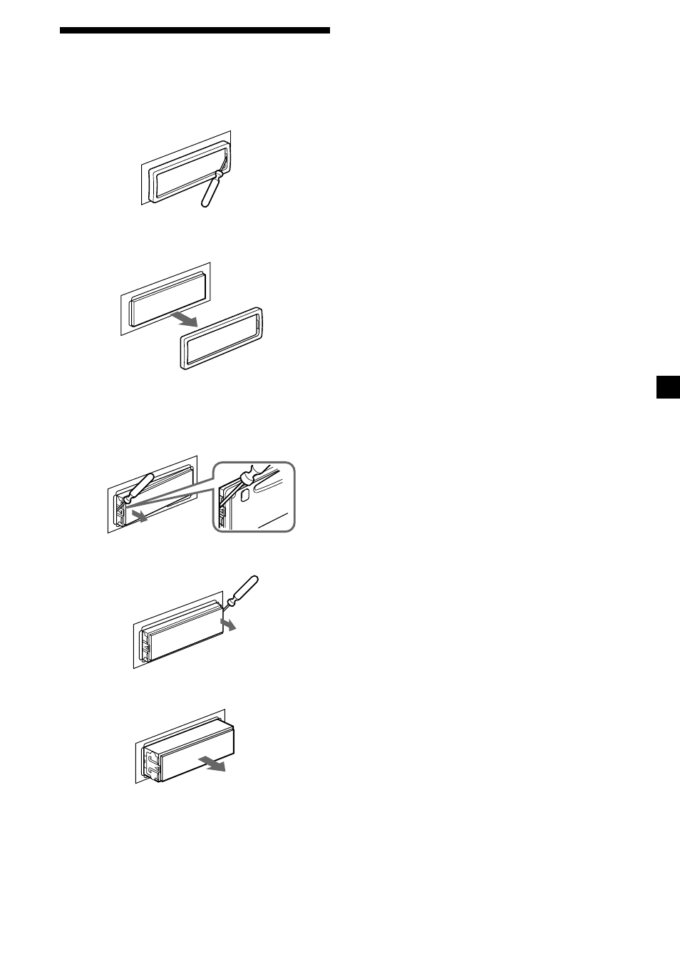 23 dismounting the unit | Sony CDX-C7500 User Manual | Page 23 / 54