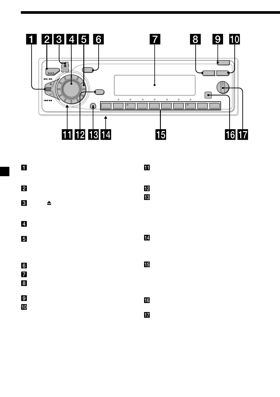 Localización de los controles | Sony CDX-C7500 User Manual | Page 30 / 54