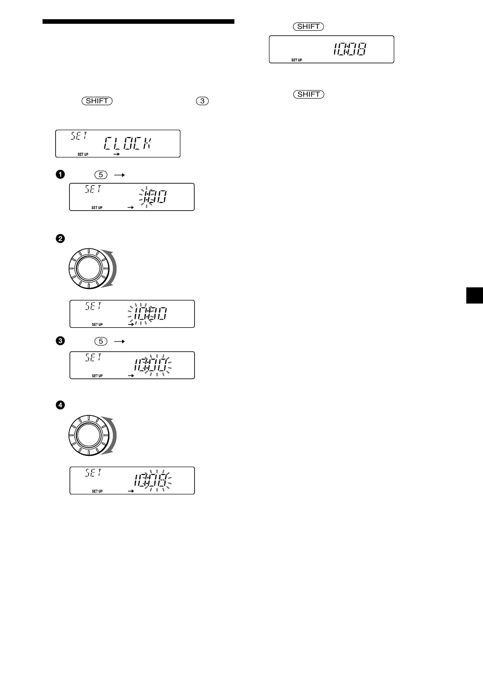 7ajuste del reloj | Sony CDX-C7500 User Manual | Page 33 / 54