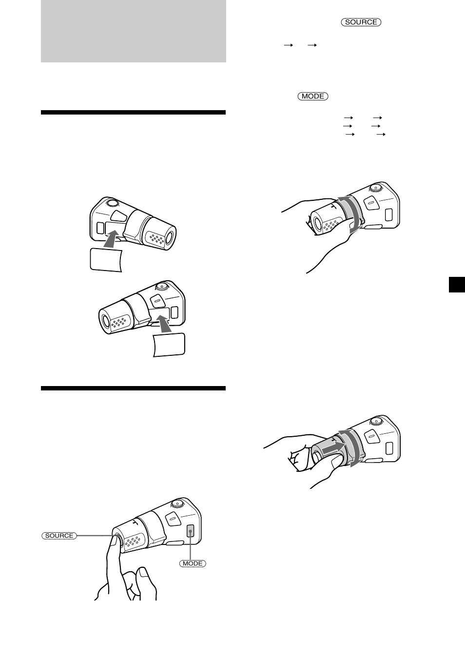 Otras funciones, Etiquetado del mando rotativo, Uso del mando rotativo | Sony CDX-C7500 User Manual | Page 39 / 54