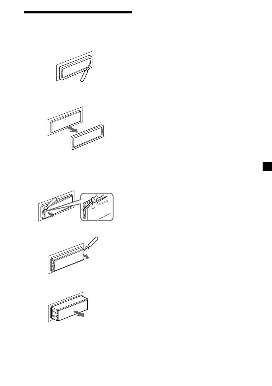 23 desmontaje de la unidad | Sony CDX-C7500 User Manual | Page 49 / 54