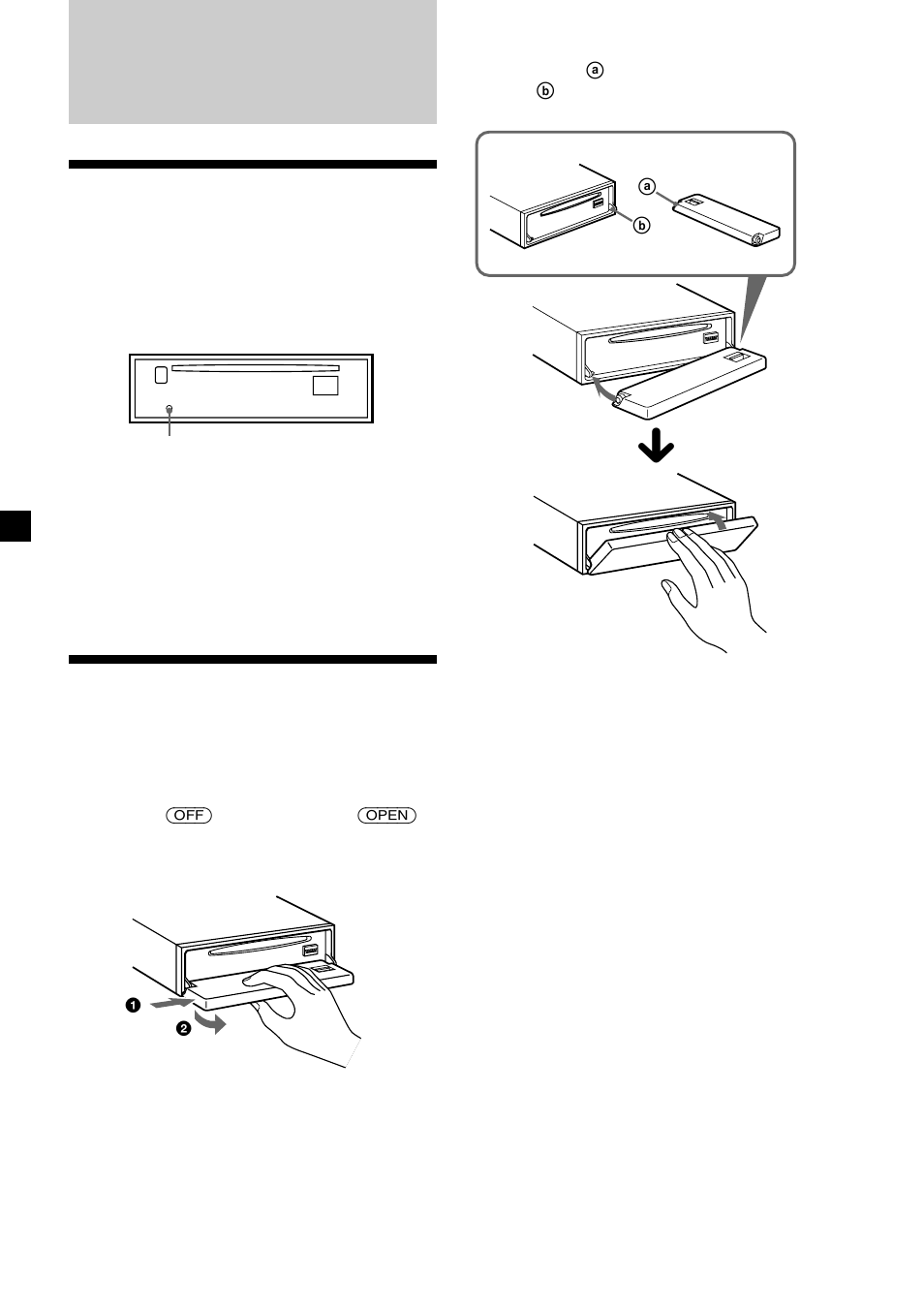 Getting started, Resetting the unit, Detaching the front panel | Sony CDX-C7500 User Manual | Page 6 / 54