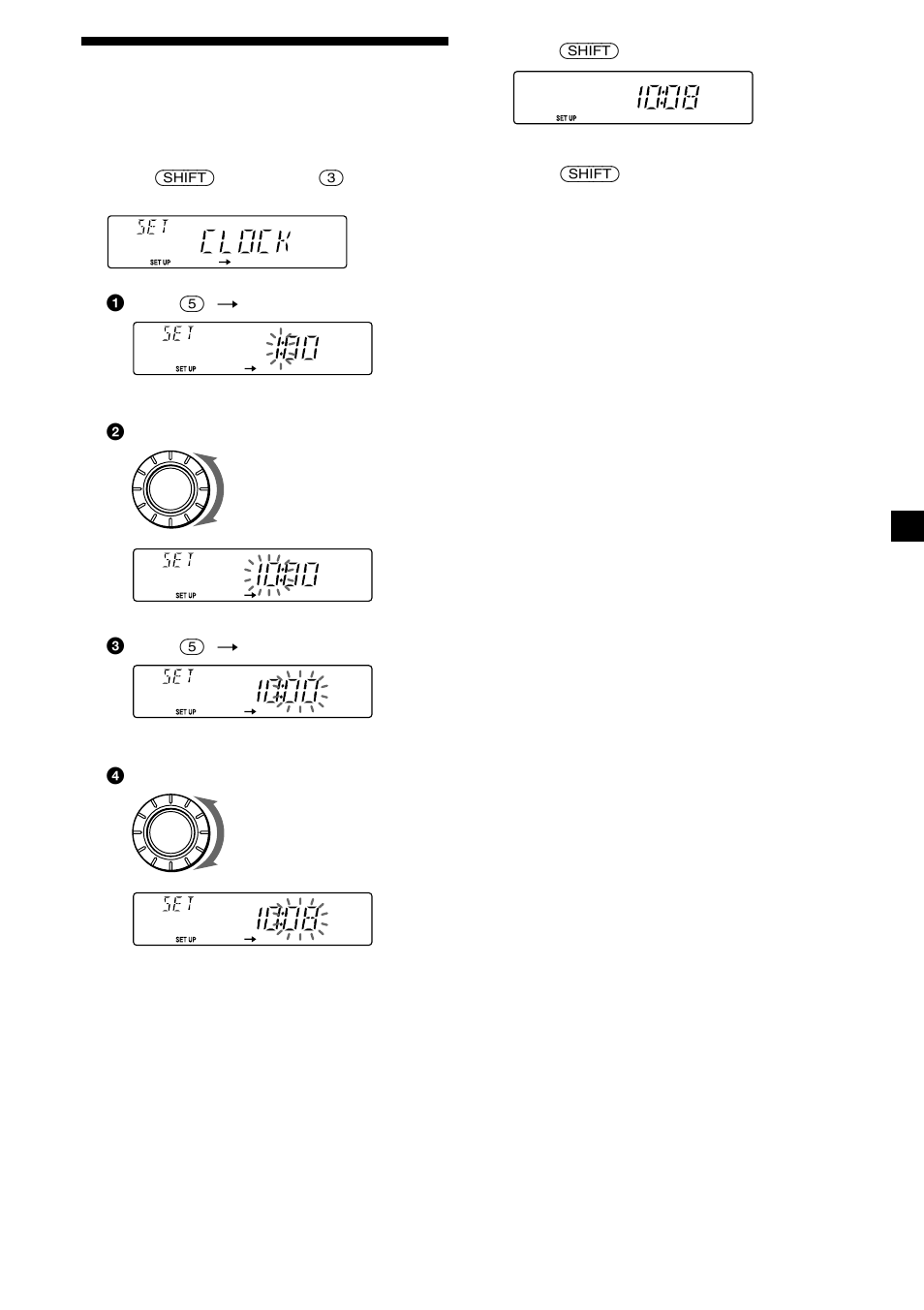 7setting the clock | Sony CDX-C7500 User Manual | Page 7 / 54