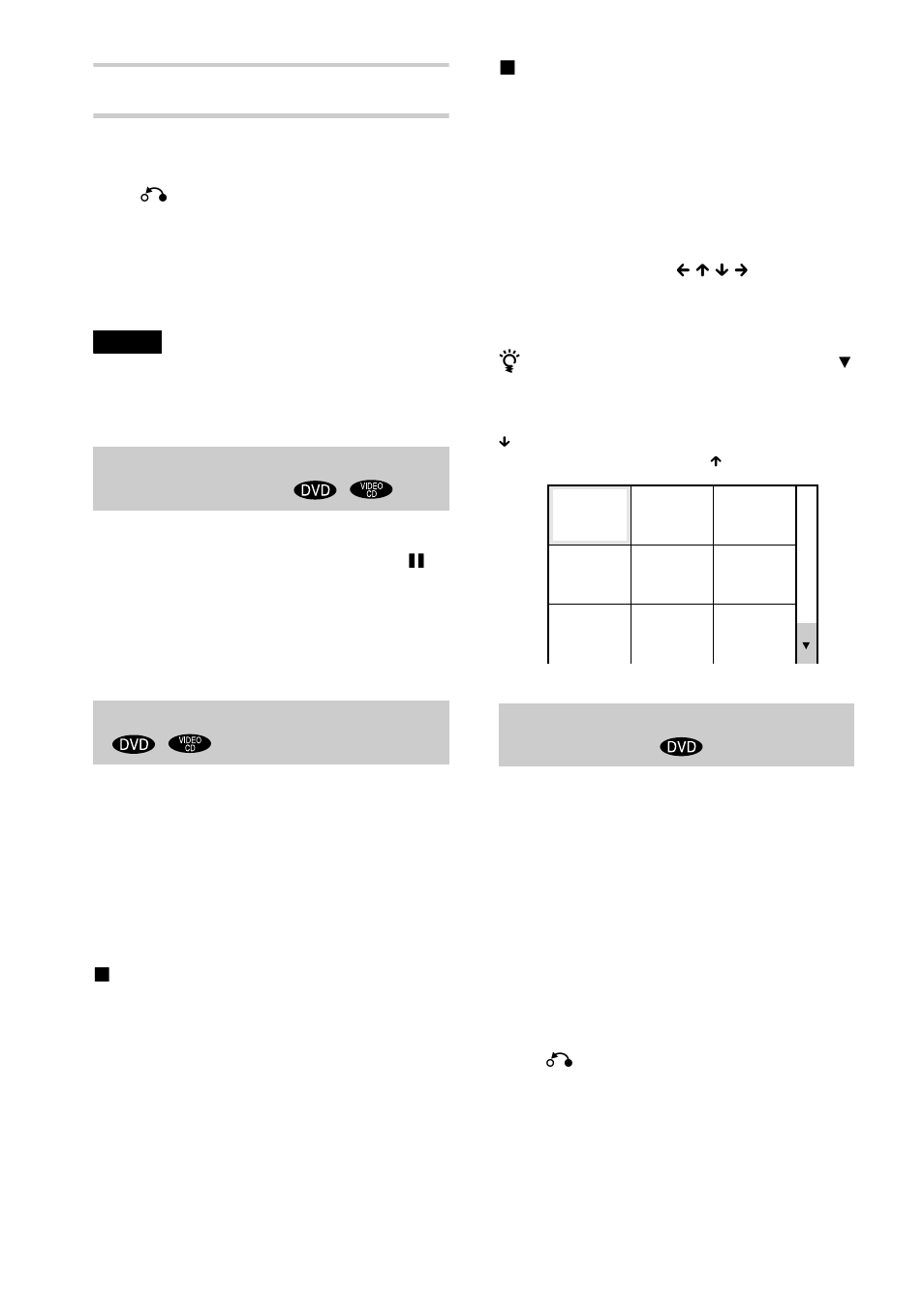 Dividing a track into 9 sections, Strobe playback), Scanning the title, chapter or track | Displaying different angles simultaneously | Sony DVP-NS400D User Manual | Page 46 / 92