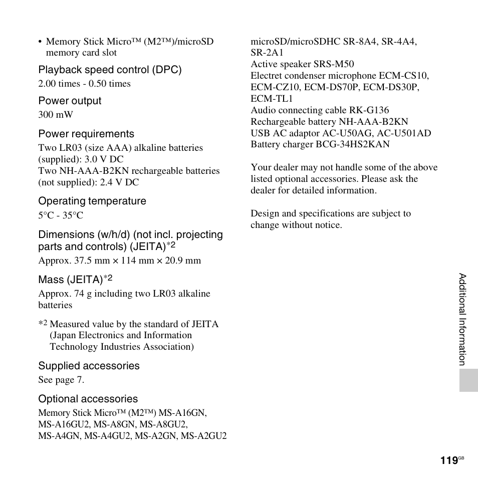 Sony PX312F User Manual | Page 119 / 146