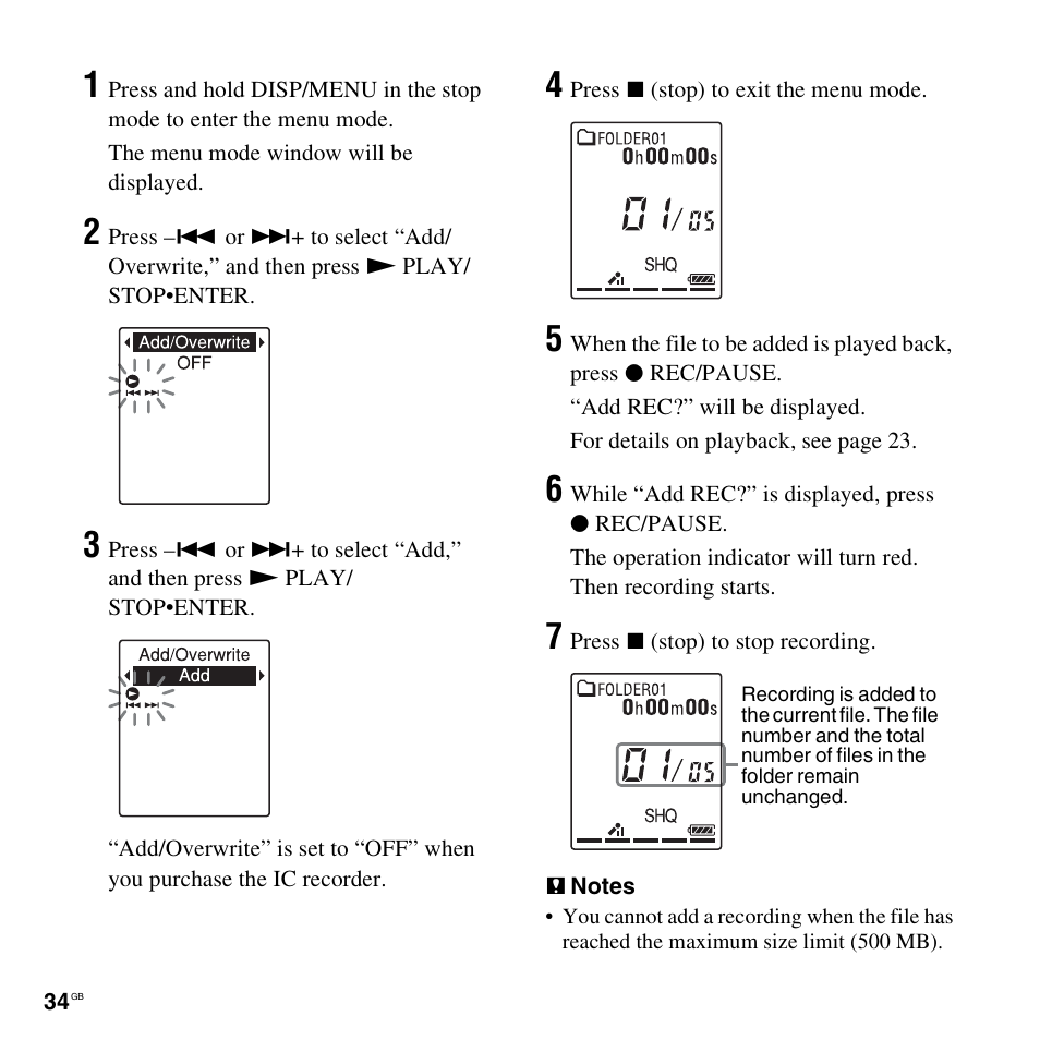 Sony PX312F User Manual | Page 34 / 146