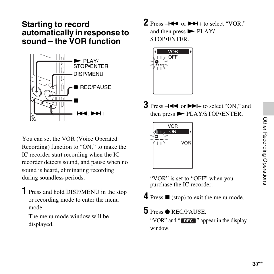 Sony PX312F User Manual | Page 37 / 146