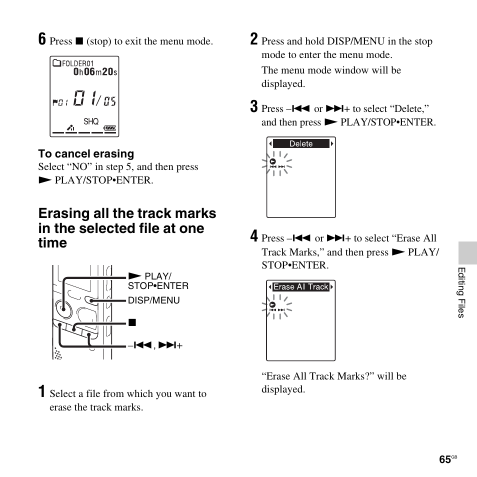 Sony PX312F User Manual | Page 65 / 146