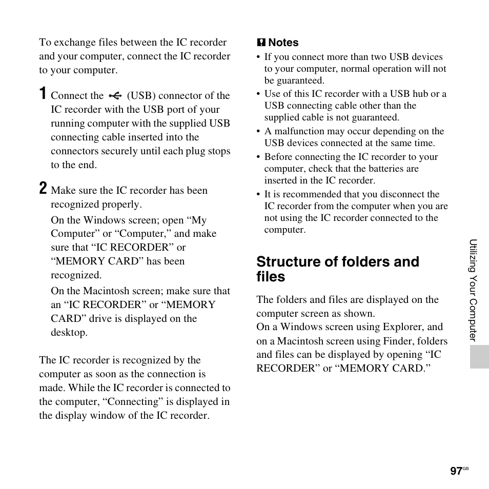 Structure of folders and files | Sony PX312F User Manual | Page 97 / 146