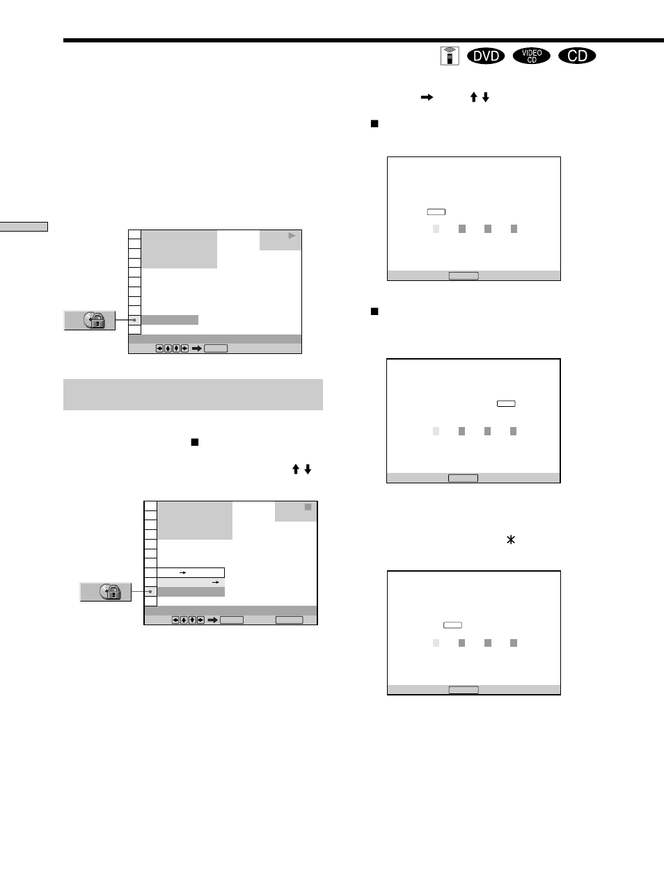 Locking discs (custom parental control), Locking discs (custom parental control) z | Sony DVP-C660 User Manual | Page 40 / 76