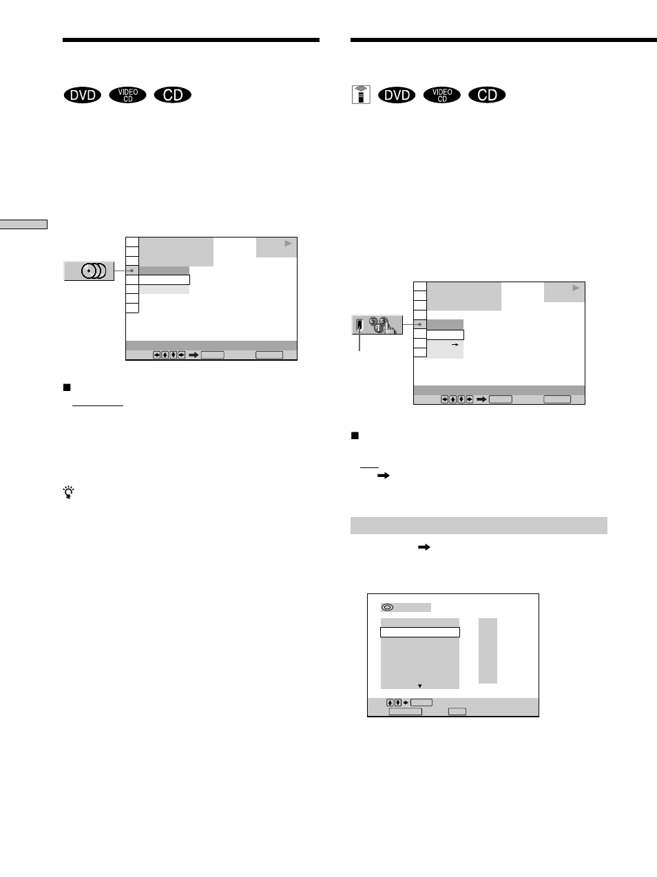 Selecting the disc mode (1 disc or all discs), Creating your own program (program play), Creating your own program (program play) z | Sony DVP-C660 User Manual | Page 42 / 76