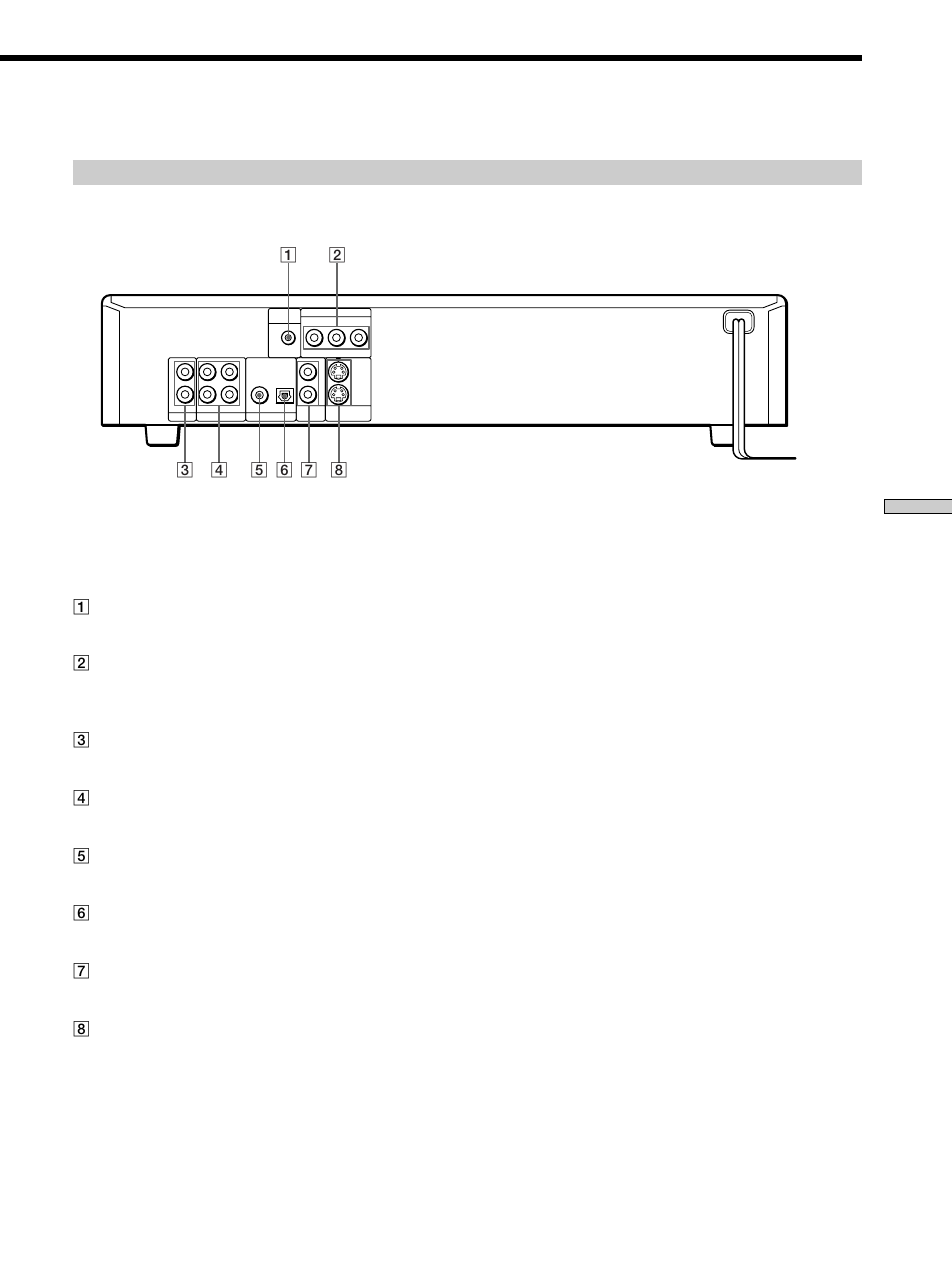 Rear panel | Sony DVP-C660 User Manual | Page 71 / 76