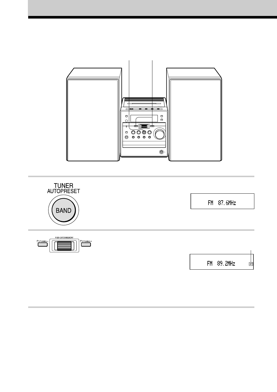 Listening to the radio | Sony CMT-A70 User Manual | Page 10 / 48