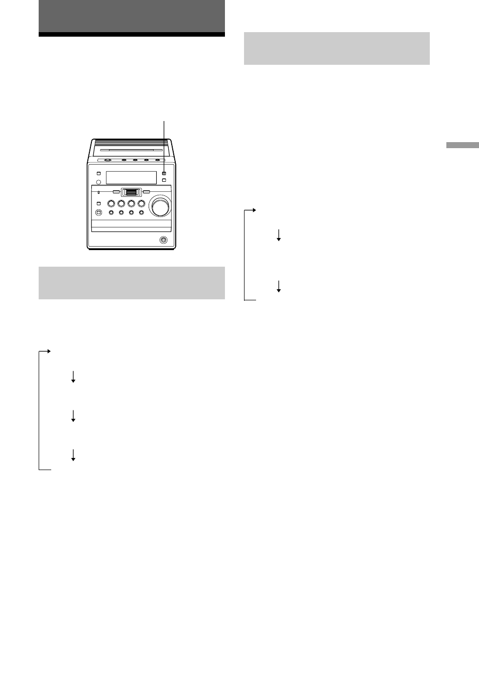 The cd player, Using the display, Checking the information on an audio cd | Checking the information on an atrac cd/mp3 cd | Sony CMT-A70 User Manual | Page 17 / 48