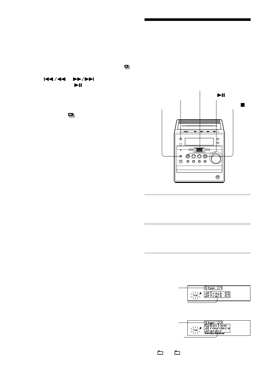 Creating your own program (program play), Creating your own program, Program play) | Sony CMT-A70 User Manual | Page 24 / 48