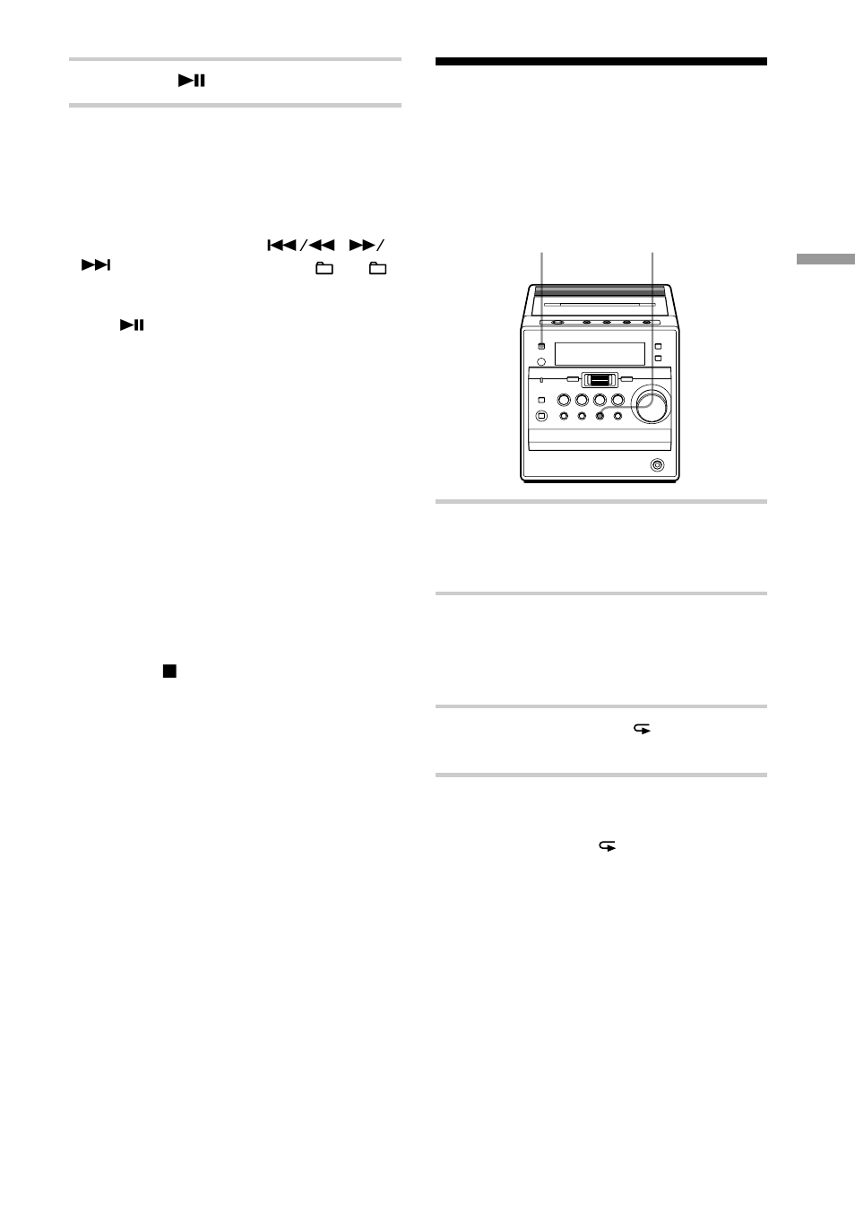 Playing tracks repeatedly (repeat play), Playing tracks repeatedly | Sony CMT-A70 User Manual | Page 25 / 48