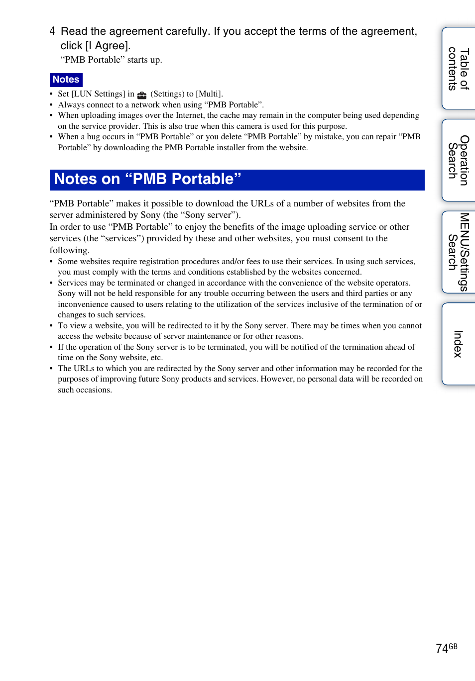 Sony Cyber-shot 4-166-207-11(1) User Manual | Page 74 / 93