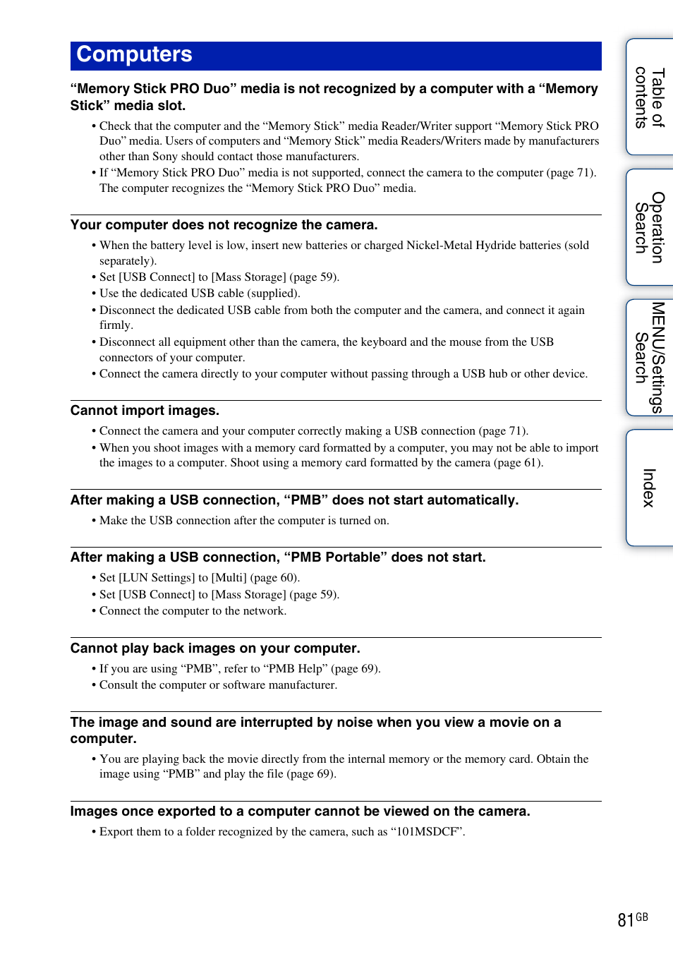 Computers | Sony Cyber-shot 4-166-207-11(1) User Manual | Page 81 / 93