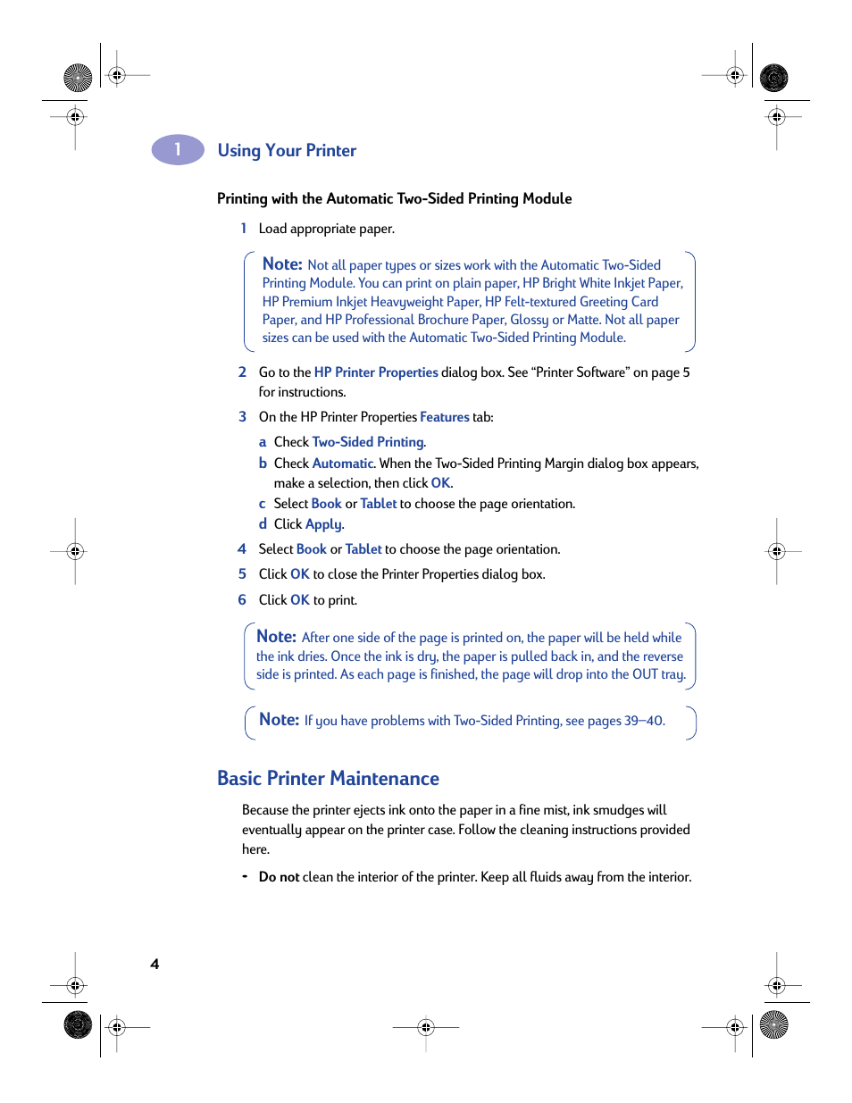 Basic printer maintenance, Using your printer | Sony 970C Series User Manual | Page 11 / 82