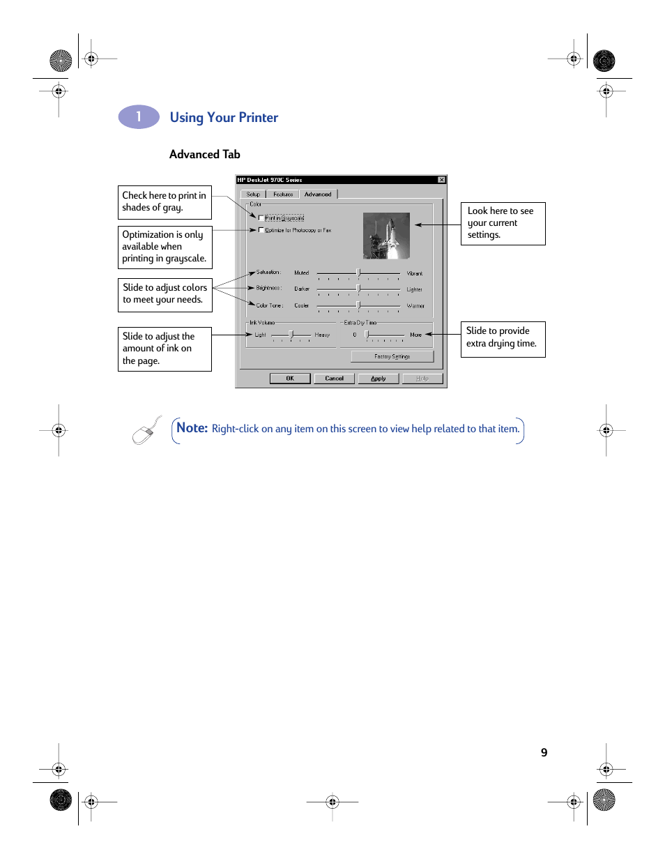 Using your printer | Sony 970C Series User Manual | Page 16 / 82