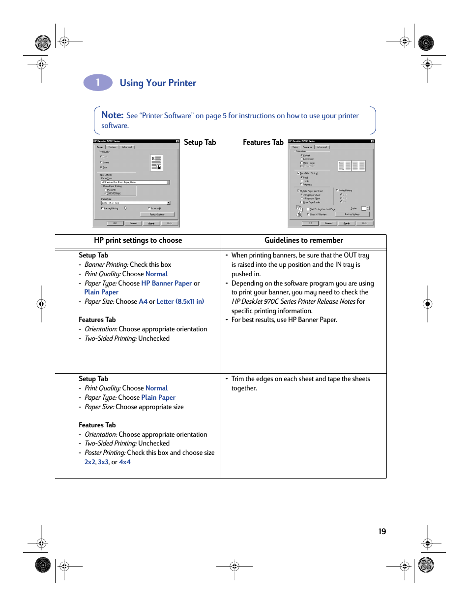 Using your printer | Sony 970C Series User Manual | Page 26 / 82