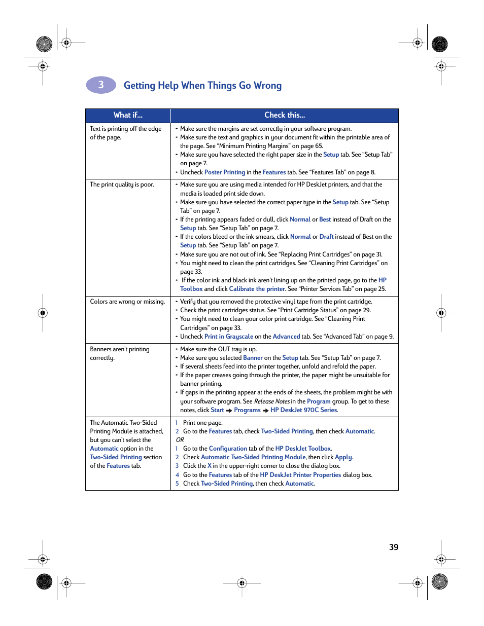 Getting help when things go wrong | Sony 970C Series User Manual | Page 46 / 82