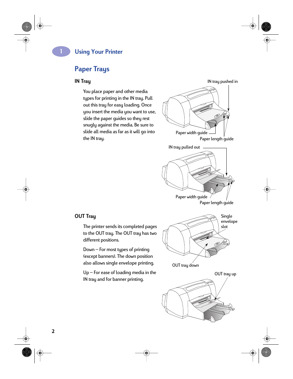 Paper trays, Using your printer | Sony 970C Series User Manual | Page 9 / 82