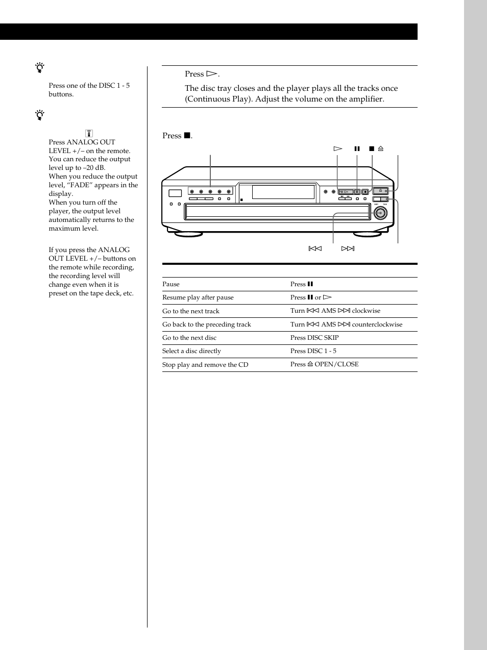 Basic operations, Press x, You need to | Sony Compact Disc Player CDP-CE345 User Manual | Page 7 / 20