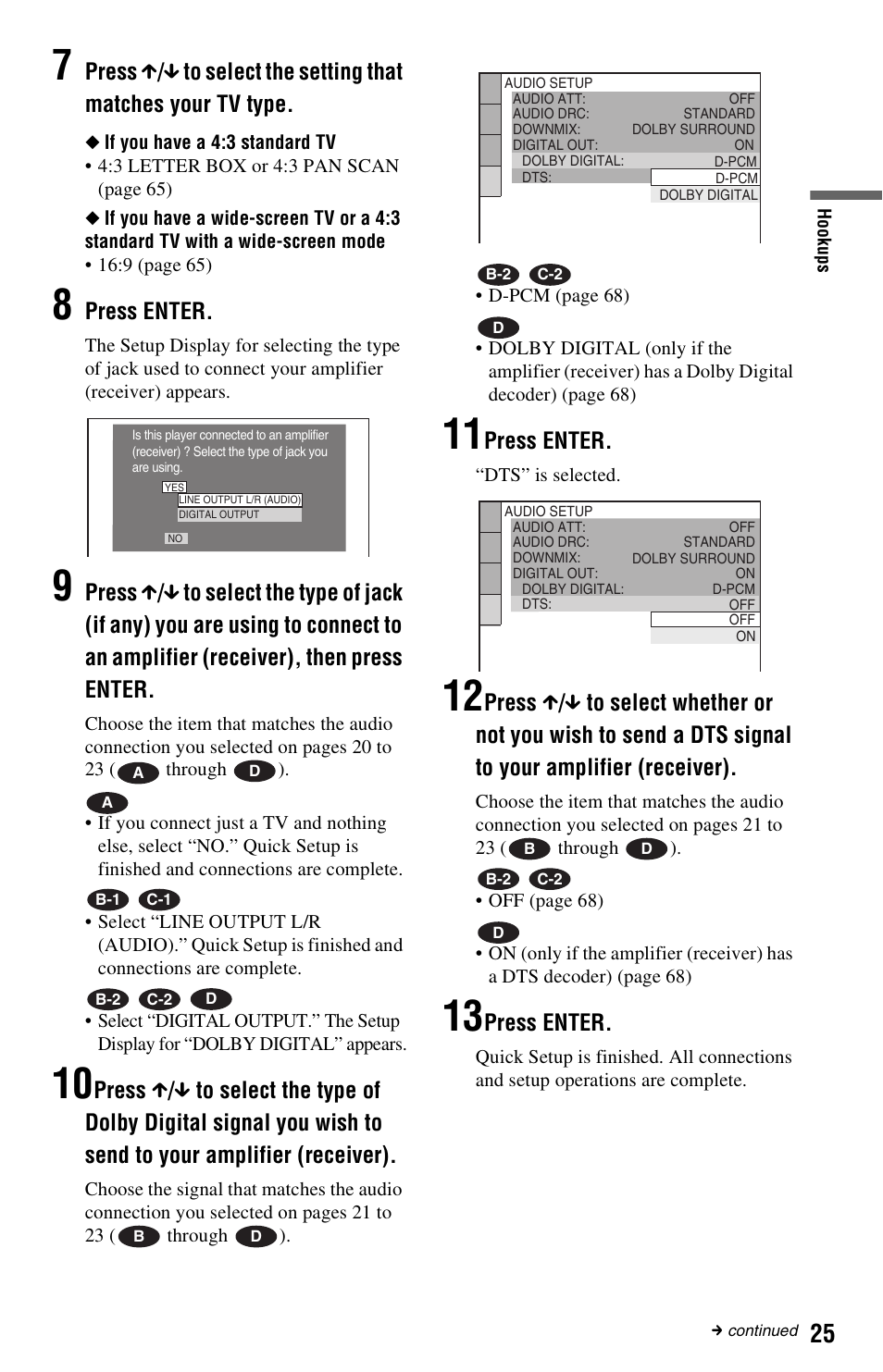 Press enter | Sony DVP-NC665P User Manual | Page 25 / 78