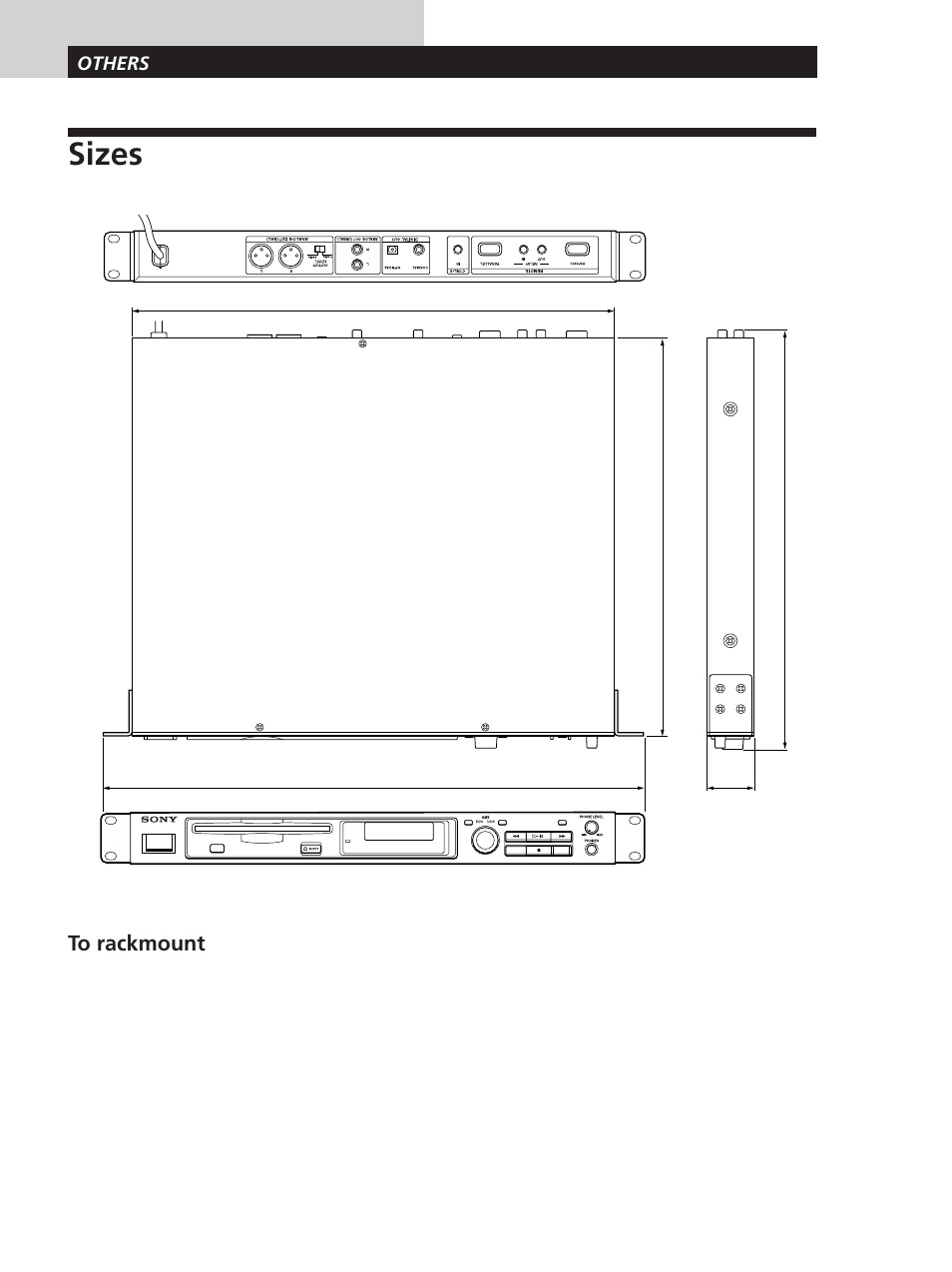 Sizes, Çªçãëº, Others | Sony CDP-D11 User Manual | Page 17 / 24